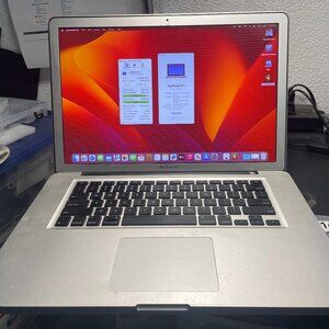 MacBook Pro 2012 15" A1286 8GB, 256 SSD, i7 -New Battery, Ventura OCLP -REF 1472